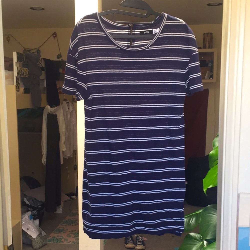 Urban Outfitters BDG TShirt dress XS blue & white